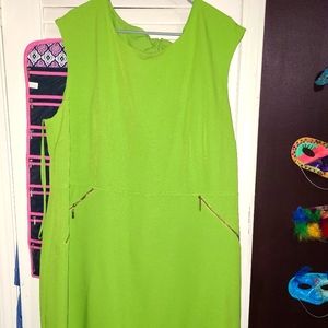 Lime neon green a line dresa